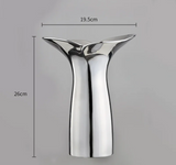 Silberne Geometrische Luxus-Keramikvase