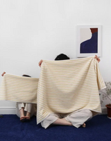 Luxuriöses Gewebtes Baumwollhandtuch – Gestreifte Geometrische Rauten, Absorbierendes Gesichts