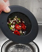 CleanDrip Pro – Schwarzes Edelstahl-Abflussfilter mit Griff für Küche & Badezimmer