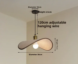 Wabi-Sabi Strohhut-Pendelleuchte – Modernes Retro-Design aus Textil für Esszimmer, Teehaus und Boutique-Dekoration