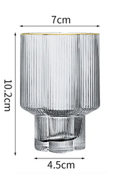 CrystalSip Vintage Geriffelte Gläser