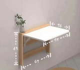 FlexiWall Klappbarer Wand-Schreibtisch – Platzsparender Multifunktionstisch für Wohnen & Homeoffice