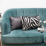 Zebra Luxus-Jacquard-Kissenbezug – Modernes Minimalistisches Afrikanisches Design