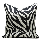 Zebra Luxus-Jacquard-Kissenbezug – Modernes Minimalistisches Afrikanisches Design