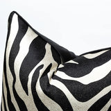 Zebra Luxus-Jacquard-Kissenbezug – Modernes Minimalistisches Afrikanisches Design