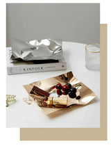 NordiLux Irreguläre Edelstahl-Schmuck- & Obstschale