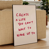 WakeUpInspired Motivations- & Zitat-Canvas