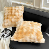 FluffyHugs Retro Plüsch-Kissenbezug – Dekorativer Weicher Kissenbezug