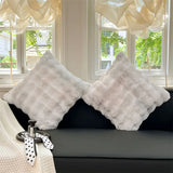 FluffyHugs Retro Plüsch-Kissenbezug – Dekorativer Weicher Kissenbezug