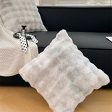 FluffyHugs Retro Plüsch-Kissenbezug – Dekorativer Weicher Kissenbezug