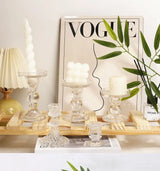 AuroraHeritage Retro-Glas-Kerzenhalter