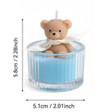 Luxuriöse duftende Sojawachskerze mit Teddybär-Akzent