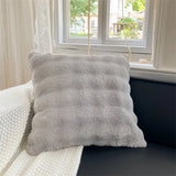 FluffyHugs Retro Plüsch-Kissenbezug – Dekorativer Weicher Kissenbezug