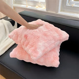 FluffyHugs Retro Plüsch-Kissenbezug – Dekorativer Weicher Kissenbezug