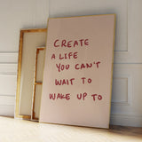 WakeUpInspired Motivations- & Zitat-Canvas
