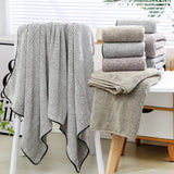 Premium Antibakterielles Bambus-Kohle-Badetuch-Set