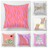 ArtZoo Abstrakte Tier-Kissenhülle – Plüsch-Dekoration