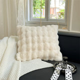 FluffyHugs Retro Plüsch-Kissenbezug – Dekorativer Weicher Kissenbezug