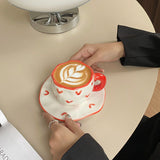 Amoréa Künstlerisches Kaffee-Set (Tasse & Untertasse)