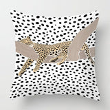 ArtZoo Abstrakte Tier-Kissenhülle – Plüsch-Dekoration