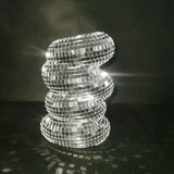 DiscoBloom Mini Silberne Discokugel-Vase