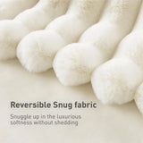 CozyStripe Kunstkaninchenfell-Decke â Ultrawarm, Weich und Kuschelig