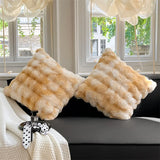 FluffyHugs Retro Plüsch-Kissenbezug – Dekorativer Weicher Kissenbezug