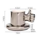 NordéaLux Skandinavische Keramik-Kaffeetasse