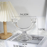 AuroraHeritage Retro-Glas-Kerzenhalter