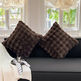 FluffyHugs Retro Plüsch-Kissenbezug – Dekorativer Weicher Kissenbezug