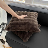 FluffyHugs Retro Plüsch-Kissenbezug – Dekorativer Weicher Kissenbezug