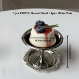 SteelElegance Edelstahl Dessertkelch auf Fuß