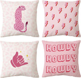 WildChic Rosafarbener Leopardenmuster-Kissenbezug