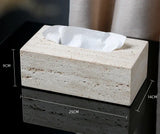 StoneHaven Travertin Badezimmer-Set – 6-teiliges Luxus-Waschbecken-Accessoire aus Naturstein