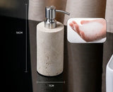 StoneHaven Travertin Badezimmer-Set – 6-teiliges Luxus-Waschbecken-Accessoire aus Naturstein