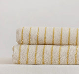 Luxuriöses Gewebtes Baumwollhandtuch – Gestreifte Geometrische Rauten, Absorbierendes Gesichts