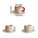 Amoréa Künstlerisches Kaffee-Set (Tasse & Untertasse)