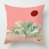 ArtZoo Abstrakte Tier-Kissenhülle – Plüsch-Dekoration