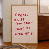 WakeUpInspired Motivations- & Zitat-Canvas