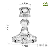 AuroraHeritage Retro-Glas-Kerzenhalter