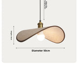 Wabi-Sabi Strohhut-Pendelleuchte – Modernes Retro-Design aus Textil für Esszimmer, Teehaus und Boutique-Dekoration