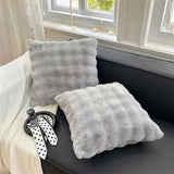 FluffyHugs Retro Plüsch-Kissenbezug – Dekorativer Weicher Kissenbezug