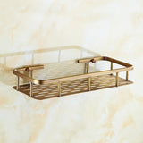 VintageStone Messing Duschablage – Antikes Eckregal für Seife, Shampoo & Badutensilien