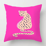 ArtZoo Abstrakte Tier-Kissenhülle – Plüsch-Dekoration