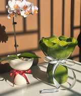 Keramik Rose Bloom Design Väschen – Luxus-Rosenförmige Keramikvase