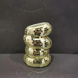 DiscoBloom Mini Silberne Discokugel-Vase