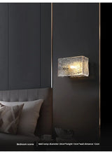 LuxeGlow Postmoderne Kupfer-Wandleuchte – Hotelstil Nachttischlampe mit Glasabdeckung