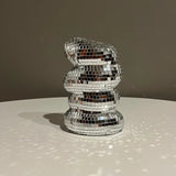 DiscoBloom Mini Silberne Discokugel-Vase