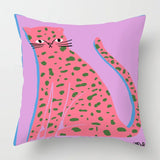 ArtZoo Abstrakte Tier-Kissenhülle – Plüsch-Dekoration