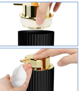 SchwarzÉlégance Premium Badezimmer-Accessoires Set – Modernes Organizer-Set mit Seifenspender & Zahnbürstenhalter